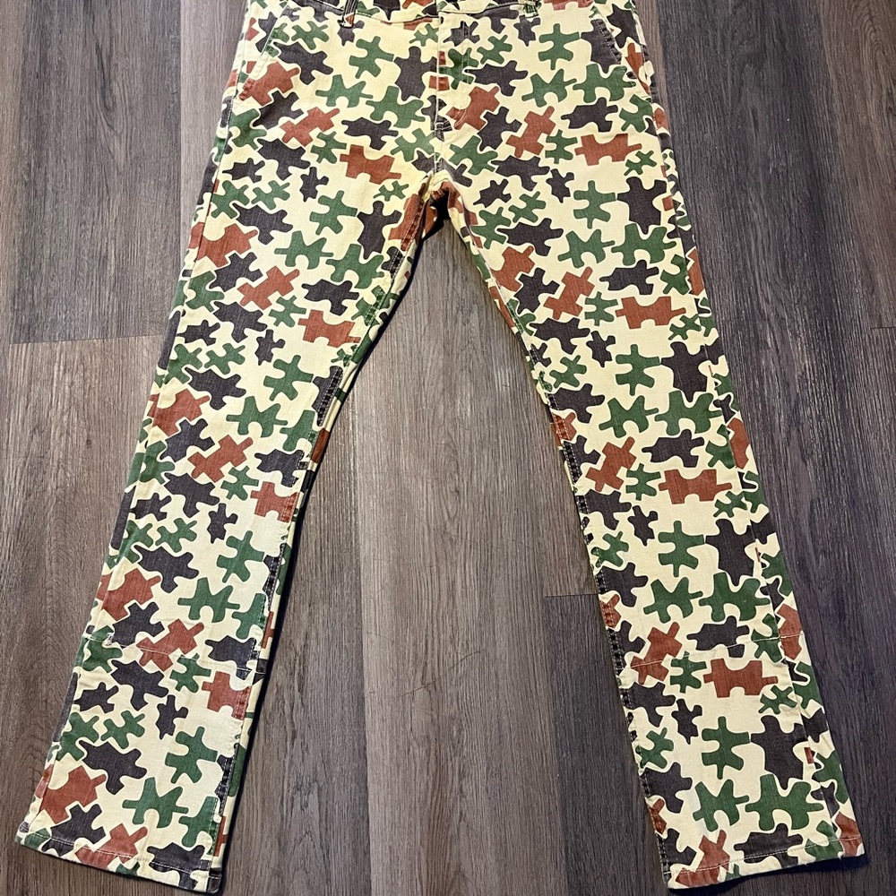 Camouflage Puzzle Print Pants